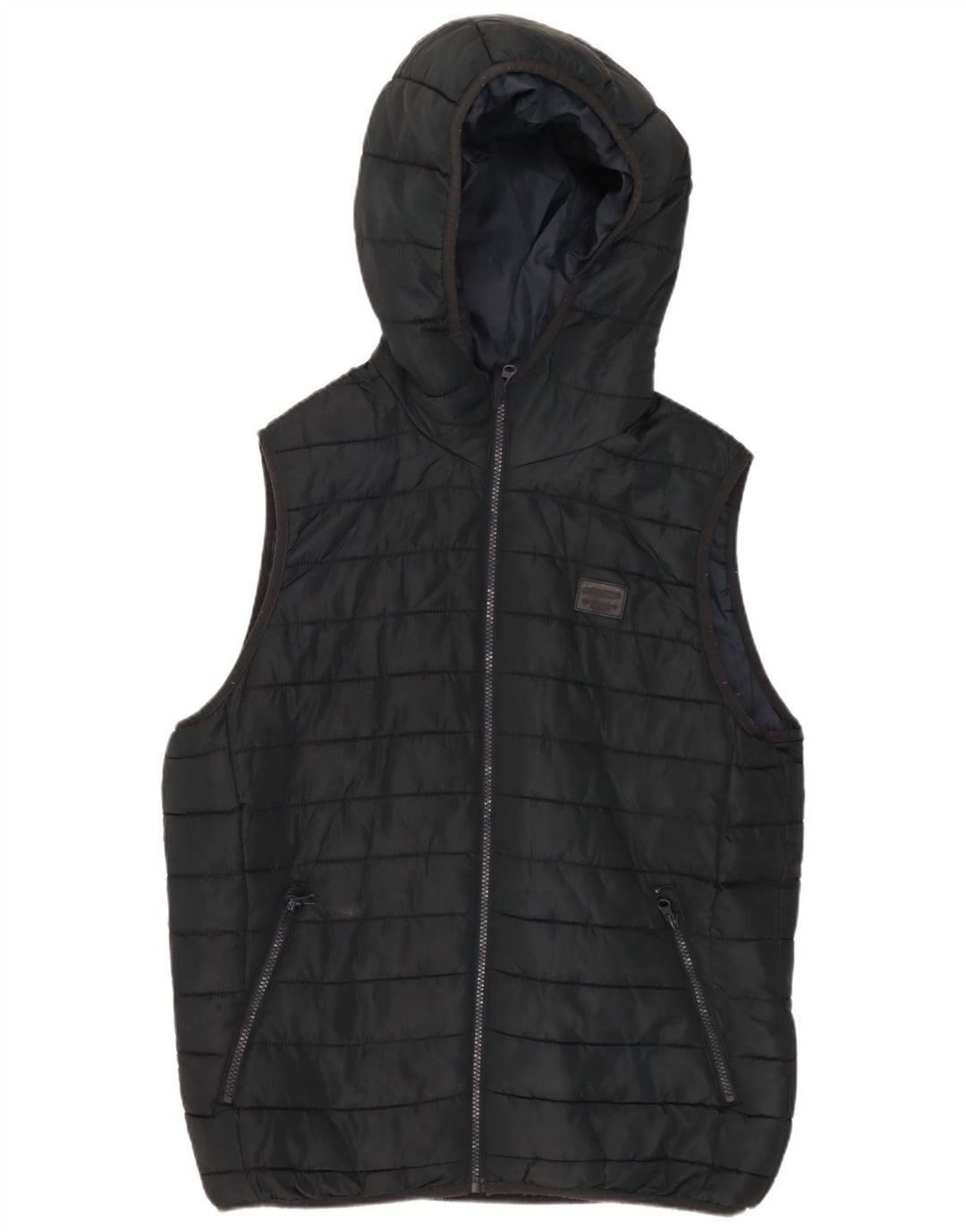 Jack & Jones Herre hætte polstret Gilet UK 36 Lille sort polyester