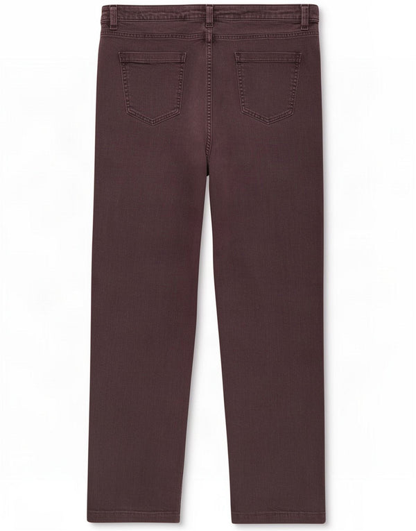 Marks & Spencer Dame Straight Jeans UK 22 3XL W42 L28 Brun Bomuld