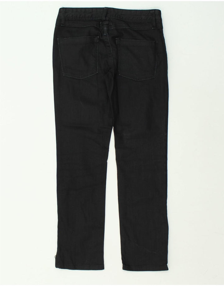 MASSIMO DUTTI Womens Straight Casual Trousers W26 L26 Black Cotton | Vintage Massimo Dutti | Thrift | Second-Hand Massimo Dutti | Used Clothing | Messina Hembry 