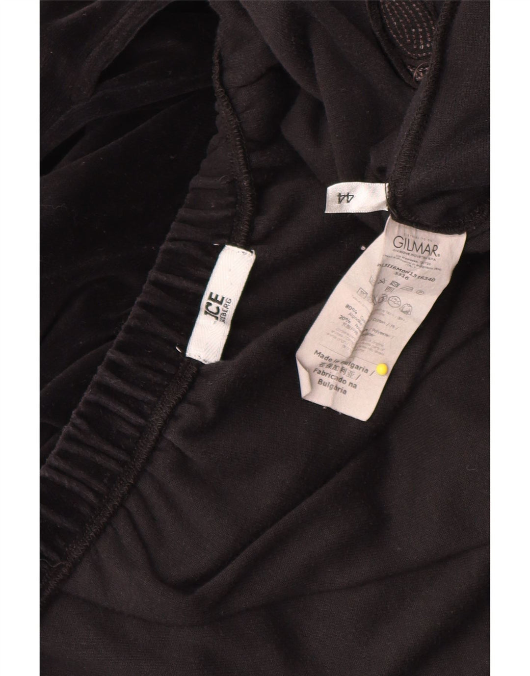 Iceberg Dame Stropløs Velour Jumpsuit IT 44 Medium Sort Bomuld