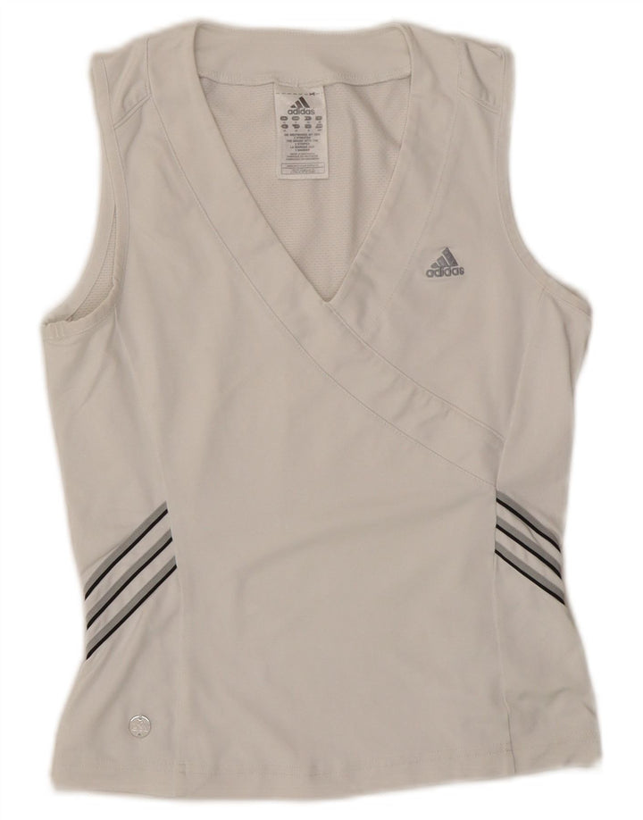 ADIDAS Damevest Top UK 10 Small White Polyester