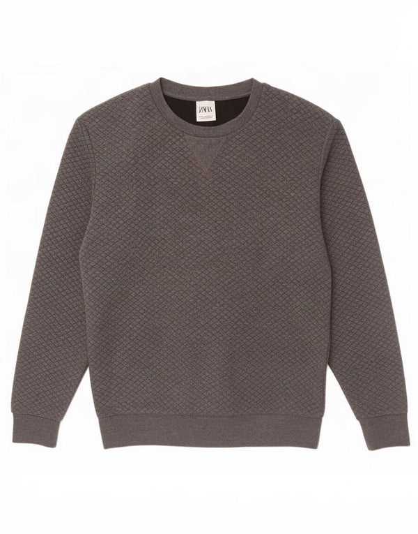 Zara Herre sweatshirt Jumper Medium Grå Bomuld