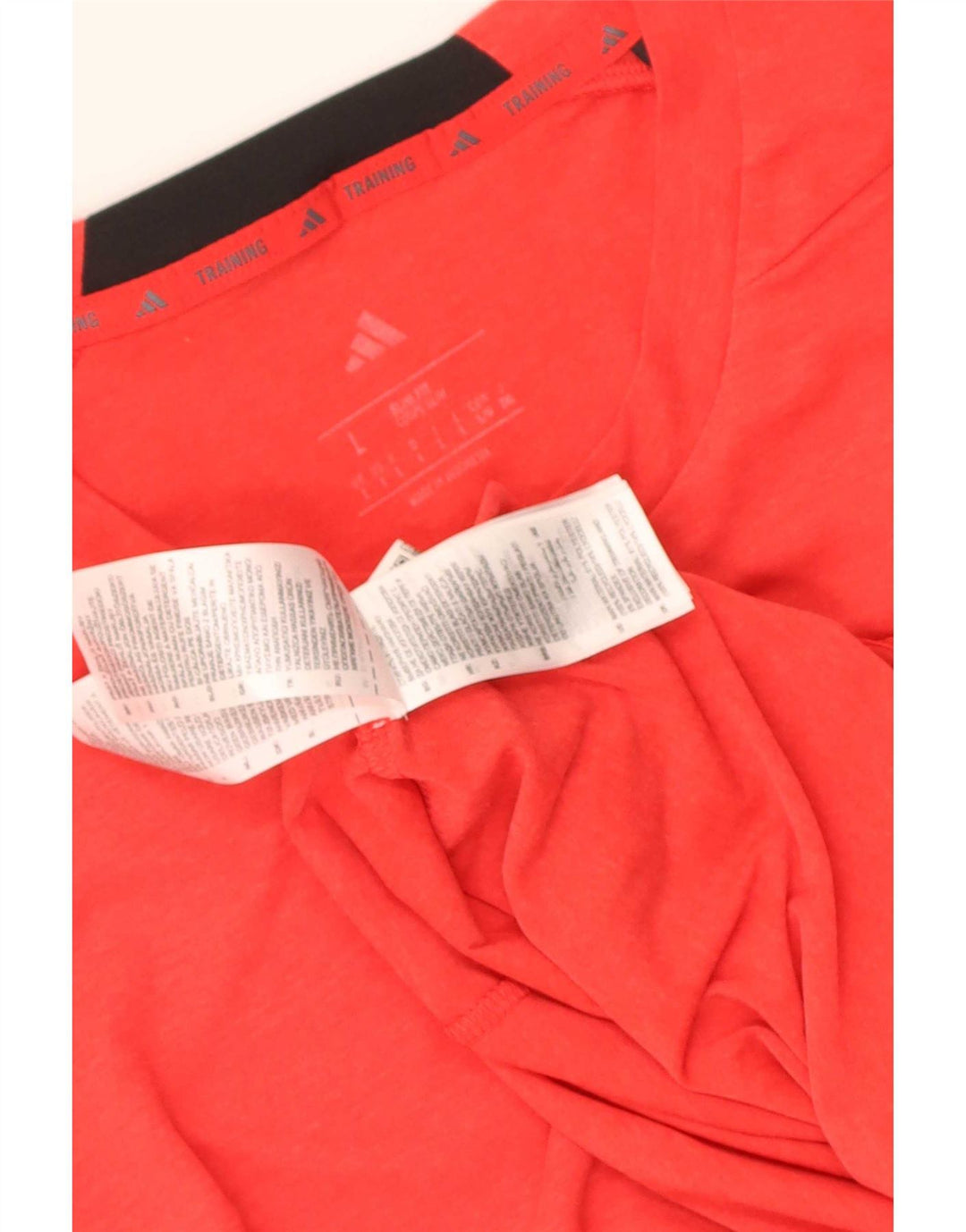 Adidas Herre Slim Fit T-Shirt Top Stor Rød Polyester