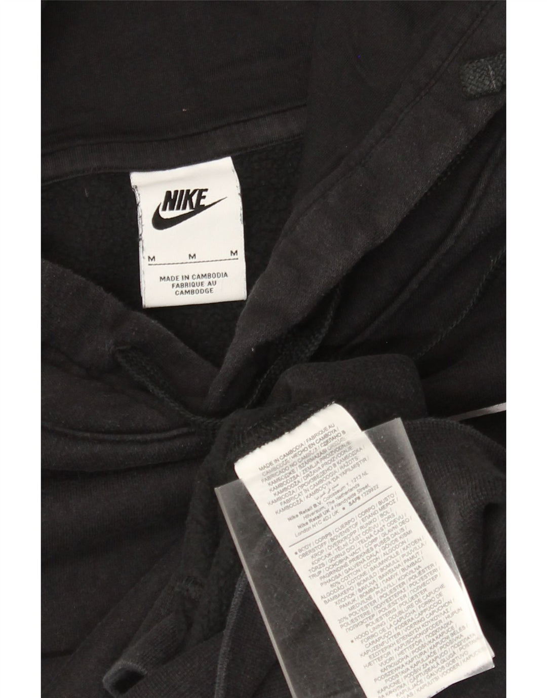 Nike grafisk hættetrøje til mænd mellem sort bomuld