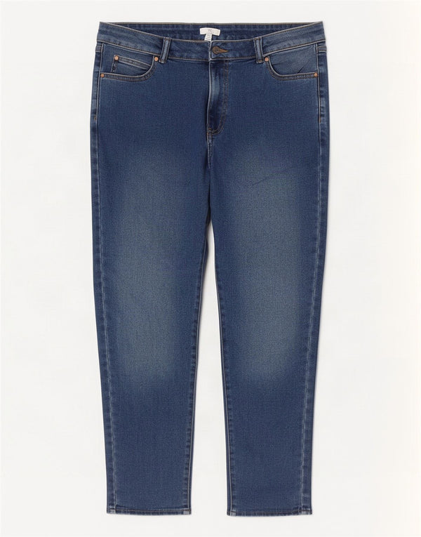 M&Co Womens Petite Cropped Jeans UK 16 Large W36 L25 Blue Cotton