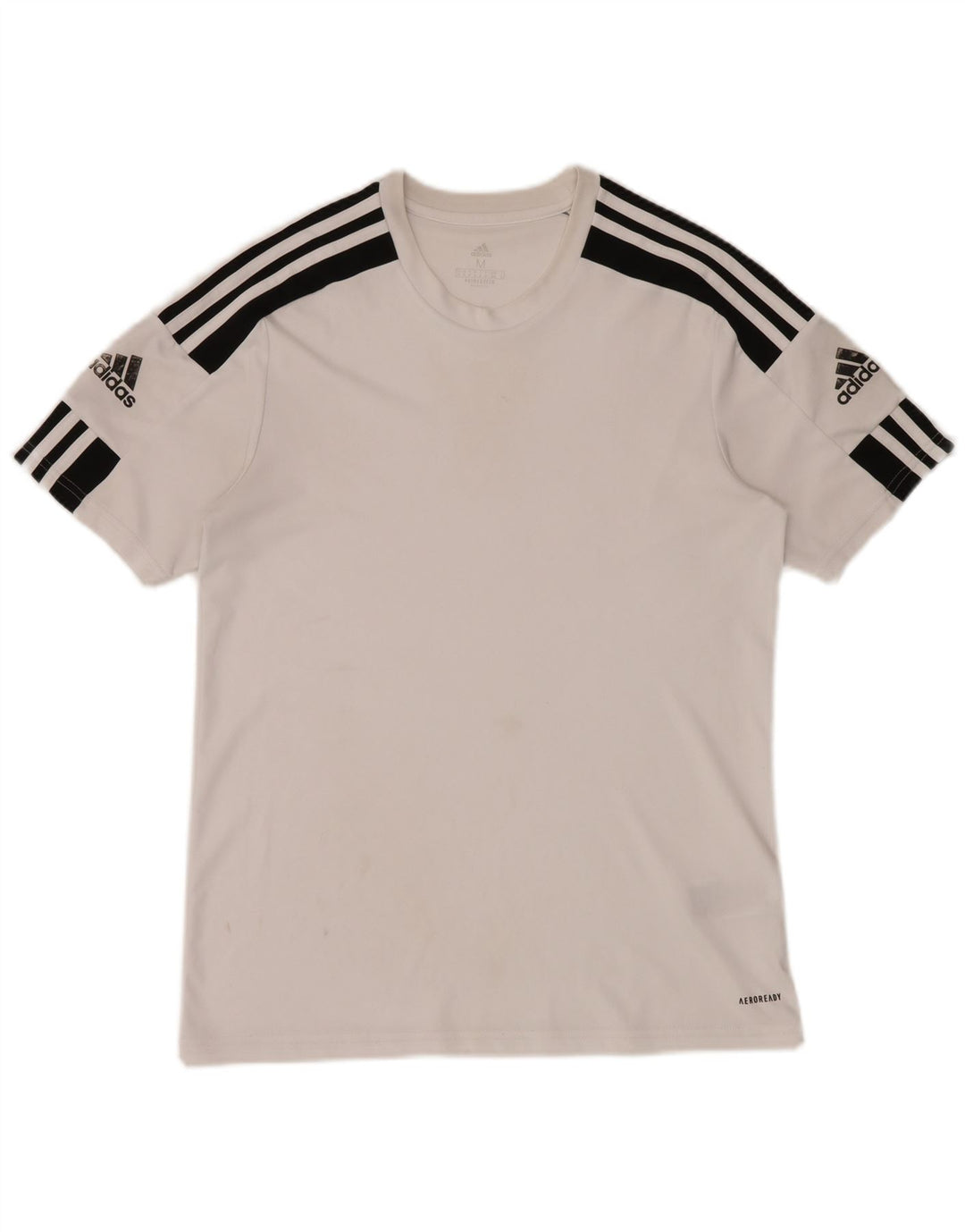 Adidas Herre Aeroready T-Shirt Top Medium White Colourblock Polyester