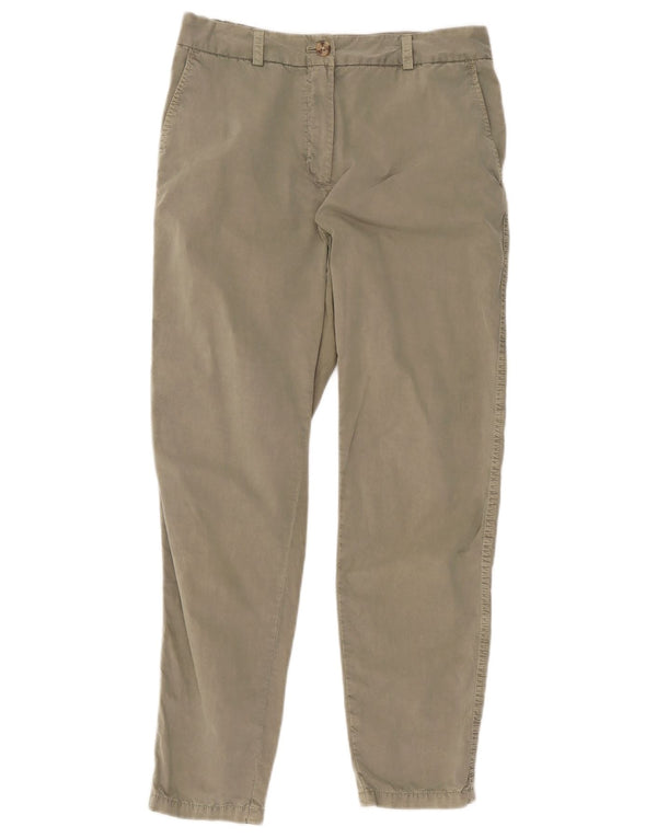 Marks & Spencer Dame Slim Chino Bukser UK 10 Small W30 L27 Khaki Bomuld