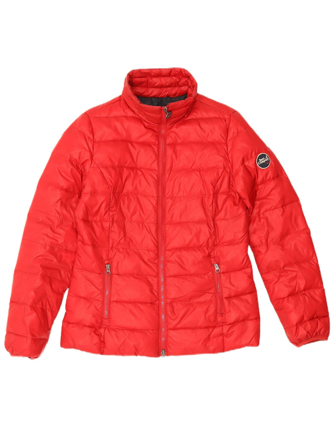 Best Company Dame Hætte Polstret Jakke UK 14 Medium Rød Nylon