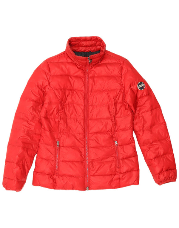 Best Company Dame Hætte Polstret Jakke UK 14 Medium Rød Nylon