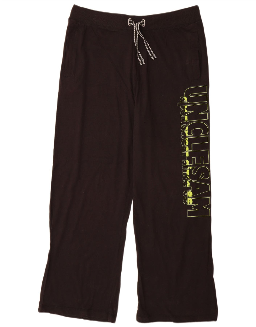 Uncle Sam Herre grafiske træningsdragt bukser 2XL sort bomuld