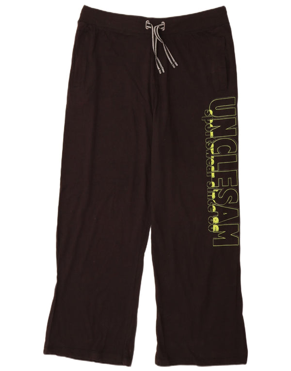 Uncle Sam Herre grafiske træningsdragt bukser 2XL sort bomuld