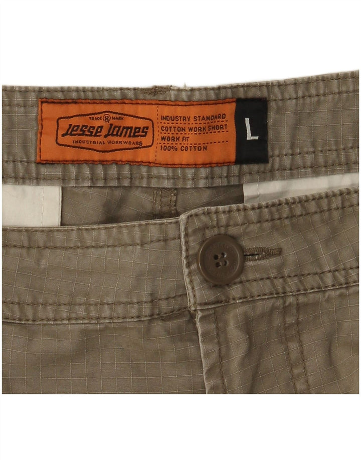 Jesse James Herre Cargo Shorts Large W34 Beige Bomuld