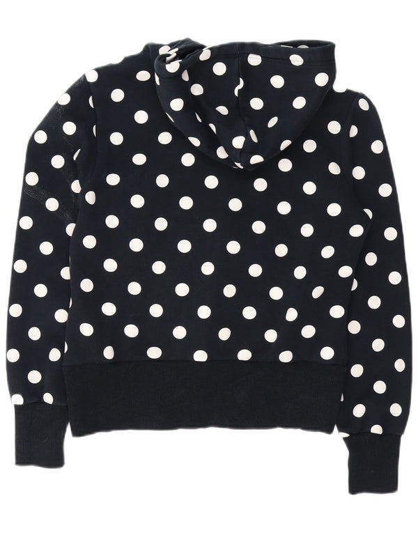 Adidas grafisk hættetrøje til kvinder IT 44 Mellem marineblå polkaprikket bomuld