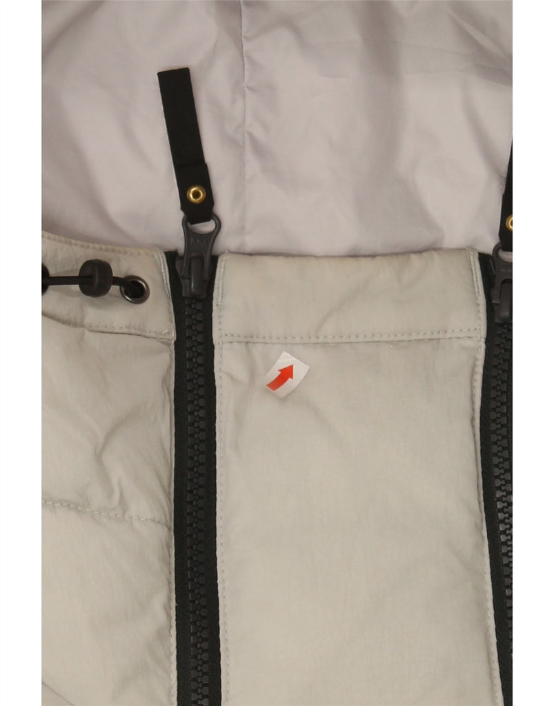 COLUMBIA Womens Hooded Pullover Padded Jacket UK 14 Medium Grey Nylon Vintage Columbia and Second-Hand Columbia from Messina Hembry 