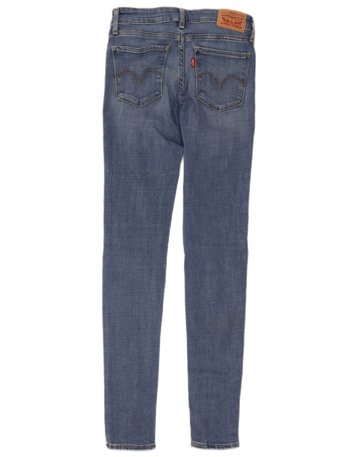Levi's Dame 711 Skinny Jeans W24 L32 Blå Bomuld
