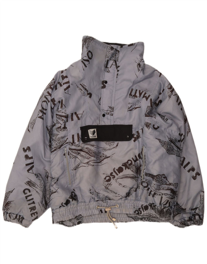 TACTEL Herre Grafisk Anorak Jacket UK 48 4XL Blå Polyamid