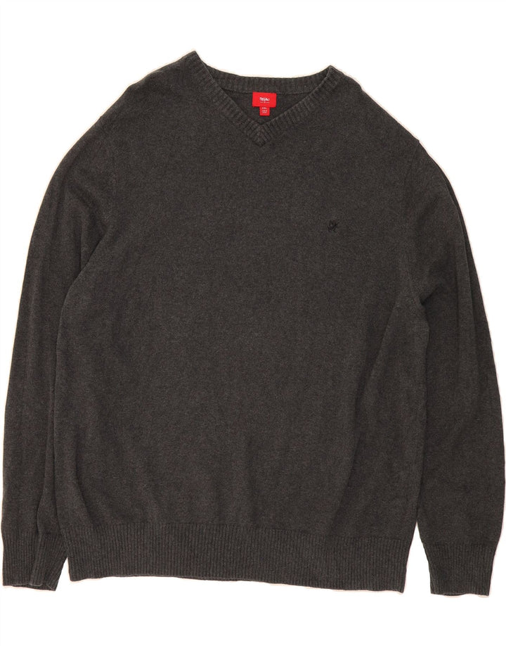 MOSSIMO Mens V-Neck Jumper Sweater 2XL Grey Cotton Vintage Mossimo and Second-Hand Mossimo from Messina Hembry 