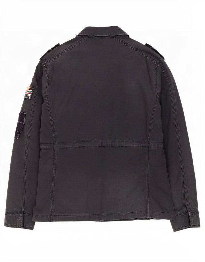 Superdry Herre Military Jacket UK 38 Medium Black Bomuld
