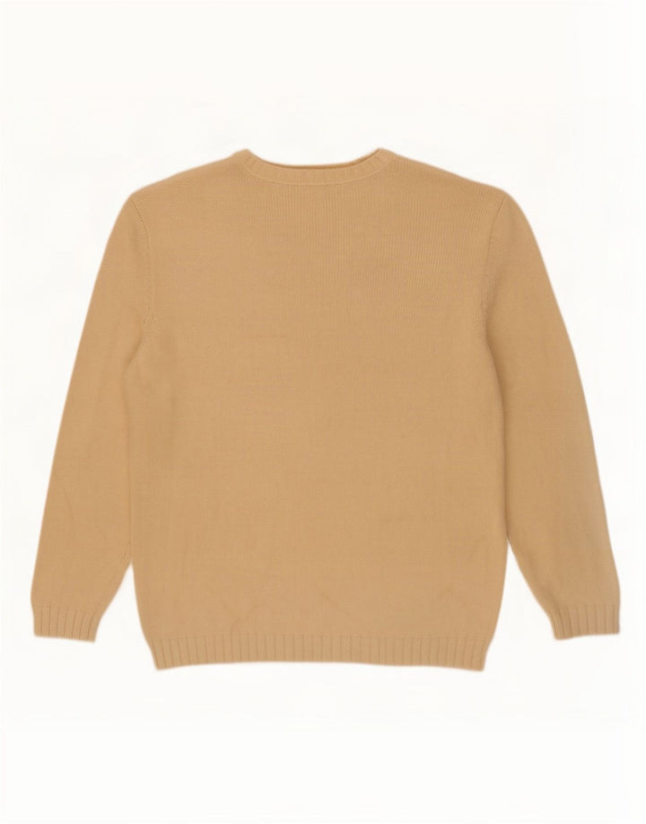 Marks & Spencer Herre V-hals sweater Stor Beige Bomuld