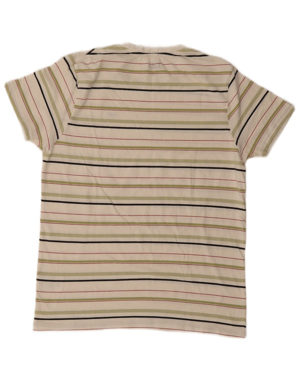 Lee T-shirt top UK 18 XL hvid stribet bomuld