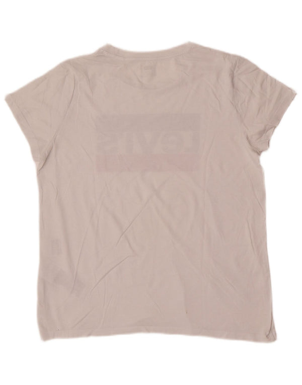 Levi's Grafisk T-shirt top til kvinder DK 14 Stor hvid bomuld