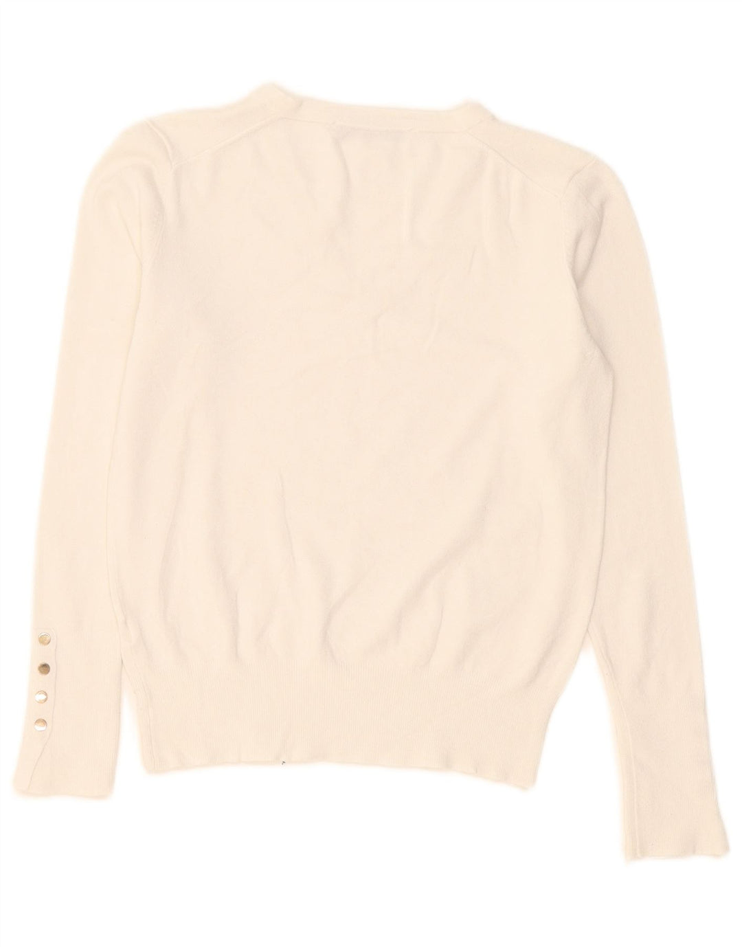Zara Dame V-hals sweater UK 12 Medium White