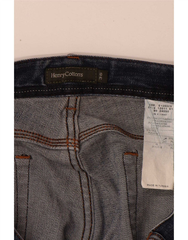 Henry Cottons Straight jeans til mænd W36 L32 blå bomuld