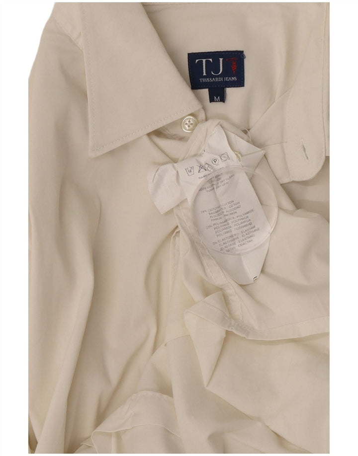 Trussardi Jeans Herreskjorte Medium Hvid Bomuld