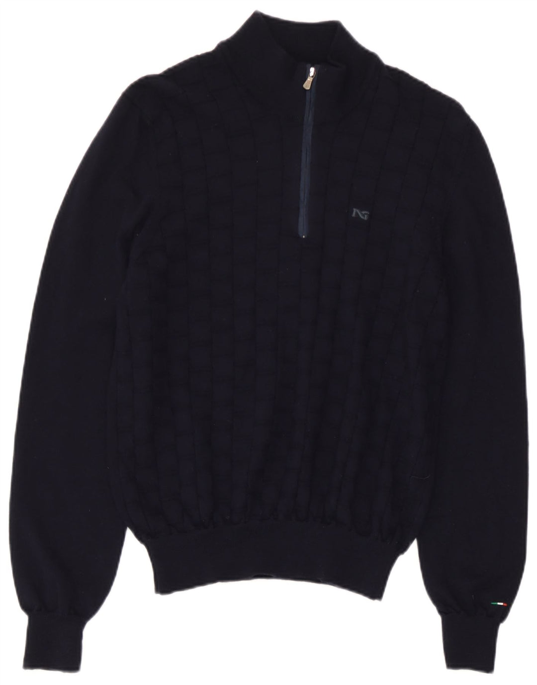 Herre Zip Neck Jumper Sweater IT 48 Medium
