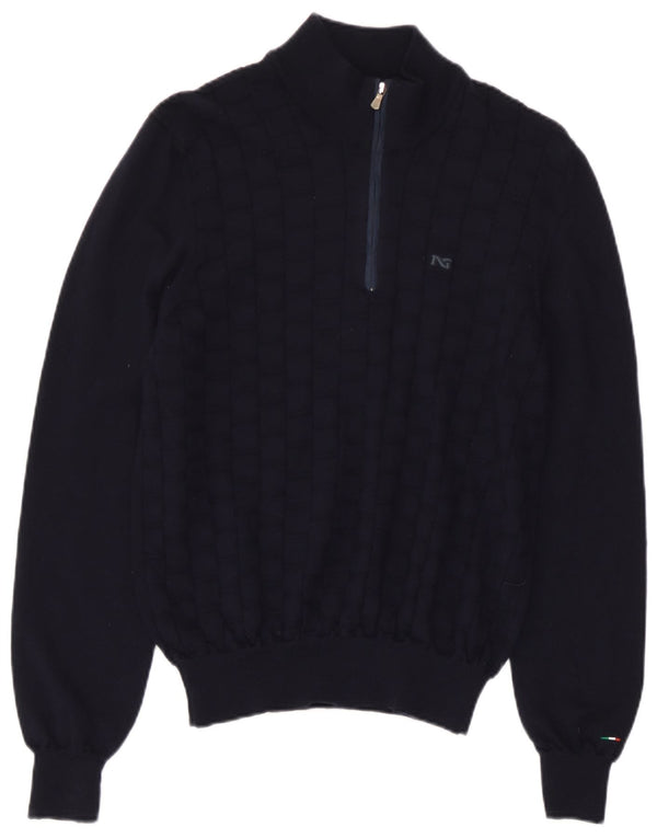 Mens Zip Neck Jumper Sweater IT 48 Medium