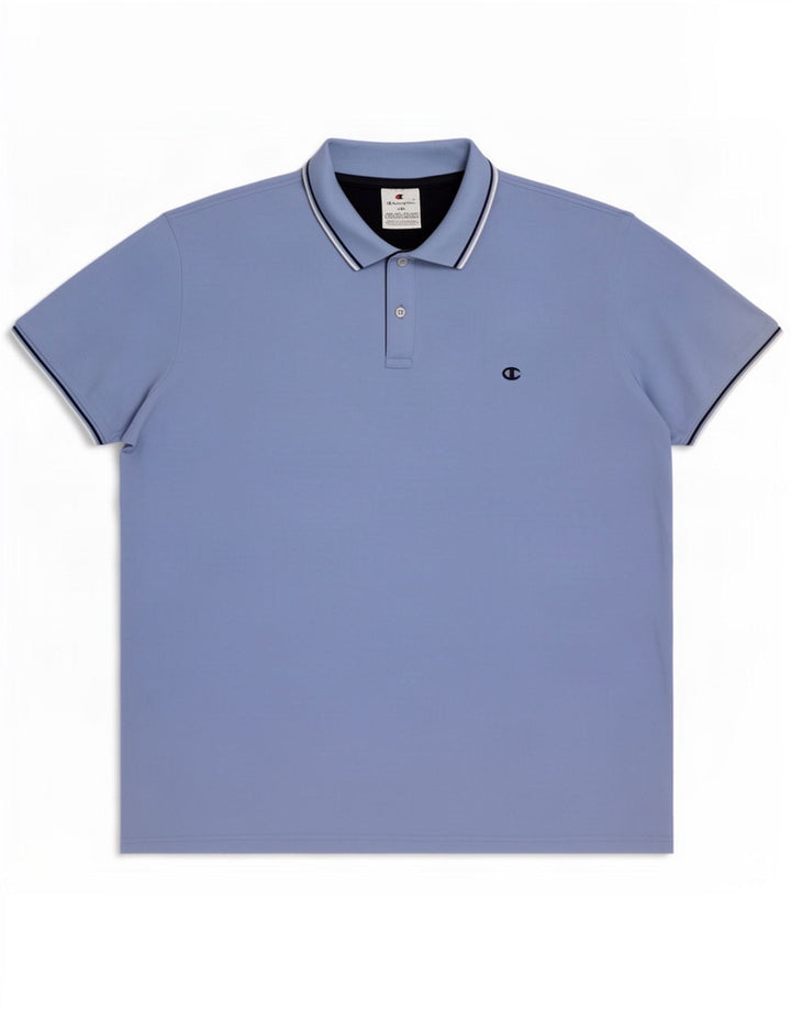 Champion Herre Polo Shirt 2XL Blå Stribet