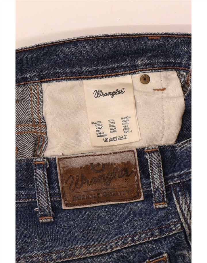 Wrangler Herre Regular Fit Straight Jeans W32 L27 Blå Bomuld
