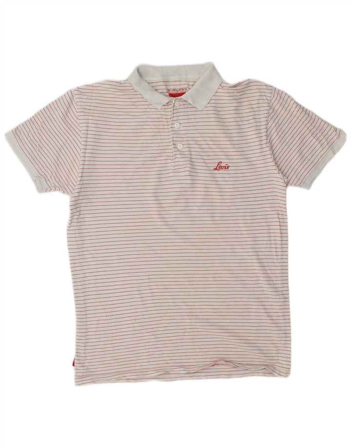 LEVI'S Poloshirt til mænd Medium hvid nålestribe