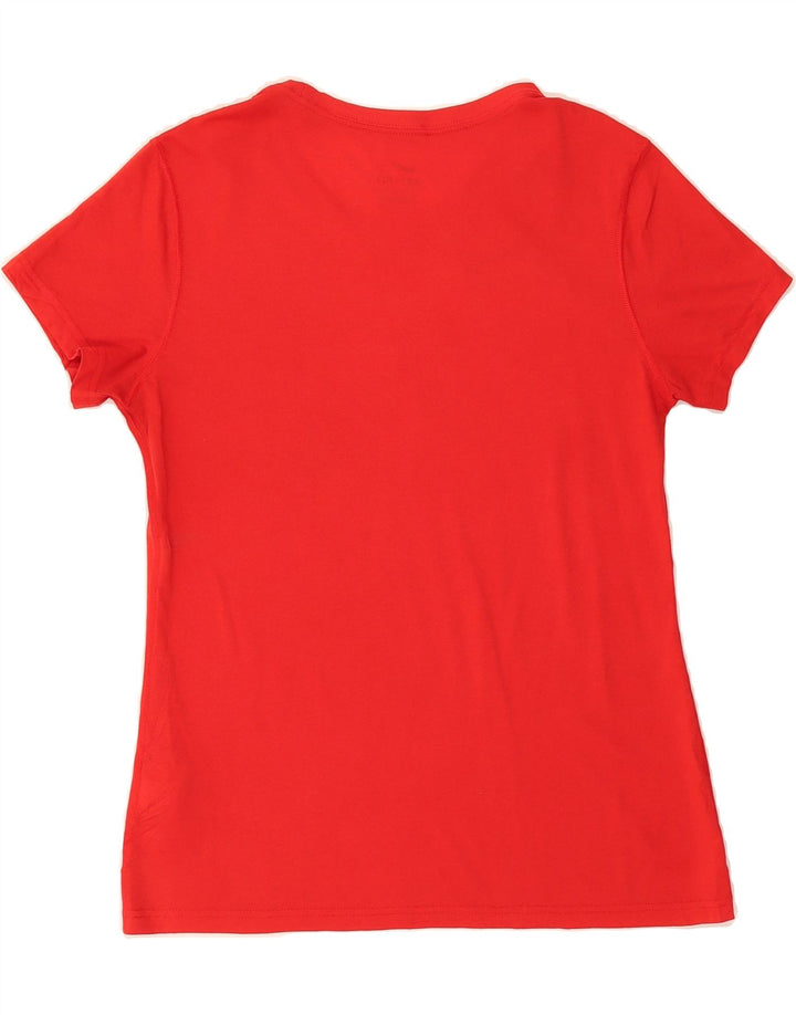 NIKE Womens Dri Fit T-Shirt Top UK 14 Medium Red Polyester Vintage Nike and Second-Hand Nike from Messina Hembry 