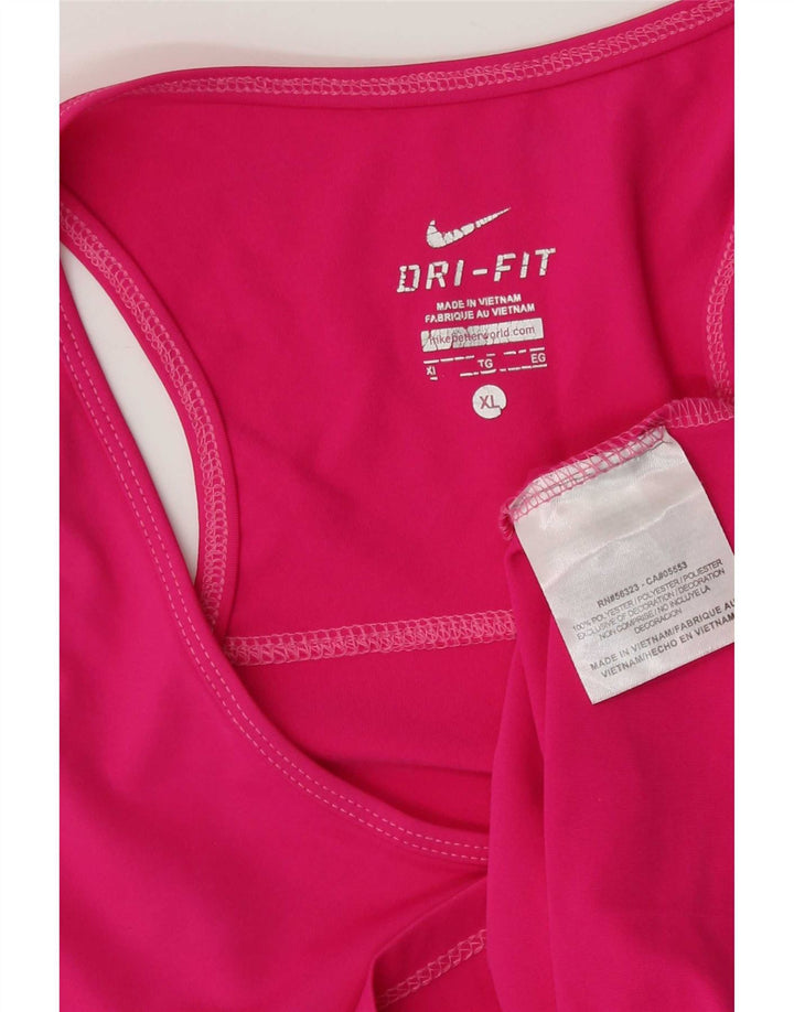 Nike Dame Dri Fit Vest Top UK 18 XL Pink Polyester