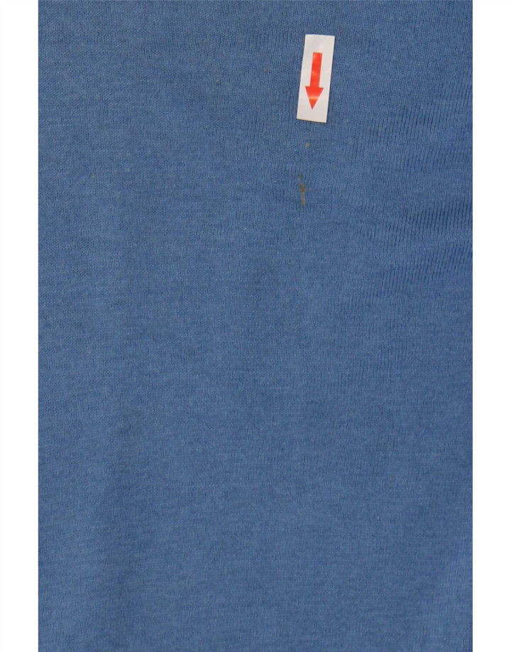 Massimo Dutti Dame Roll Neck Jumper Sweater UK 14 Medium Blue Silk