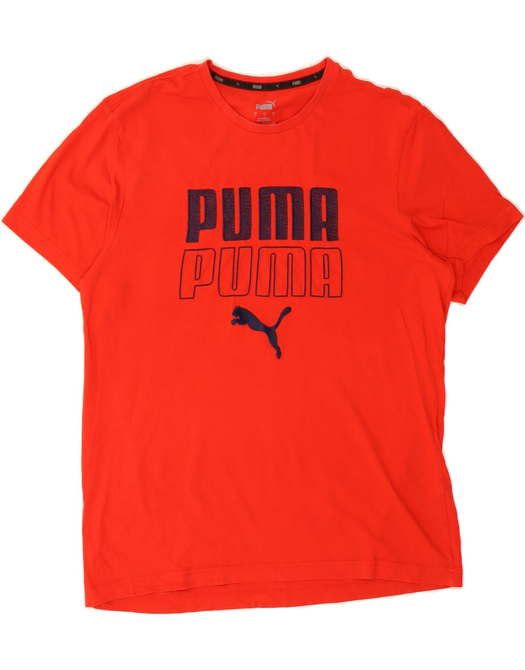 PUMA Mens Graphic T-Shirt Top Large Red Vintage Puma and Second-Hand Puma from Messina Hembry 