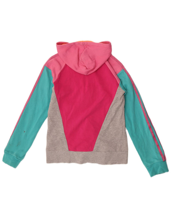 Adidas hættetrøje med lynlås til piger 13-14 år Flerfarvet Colourblock