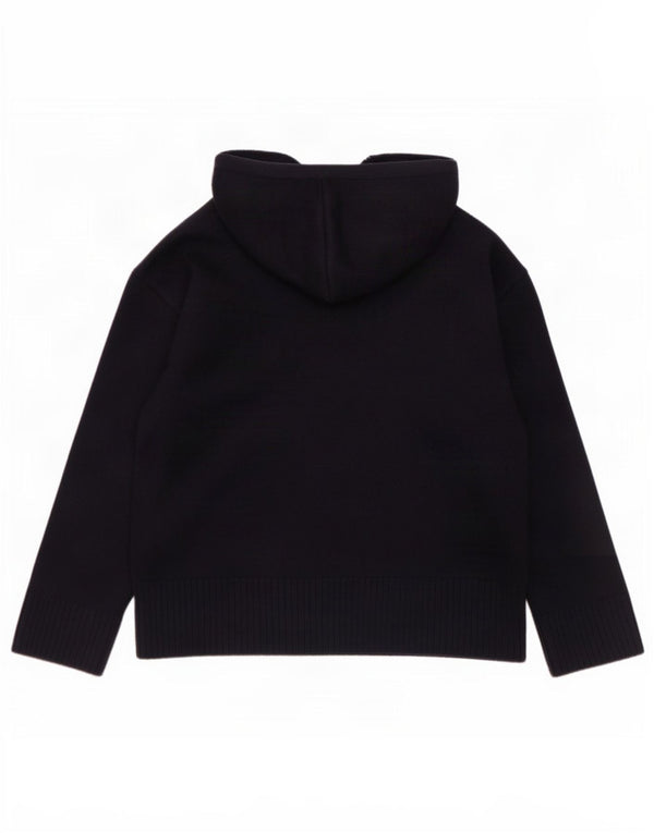 Zara Dame hættetrøje oversize sweater UK 10 Small Navy Blue Viscose