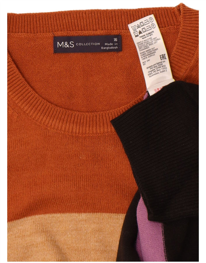 Marks & Spencer Dame sweater med rund hals DK 16 Stor Flerfarvet
