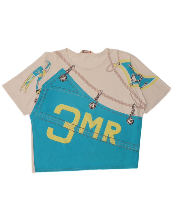 Marina Rinaldi Dame Plus Size Grafisk T-Shirt Top Størrelse 25 Large White