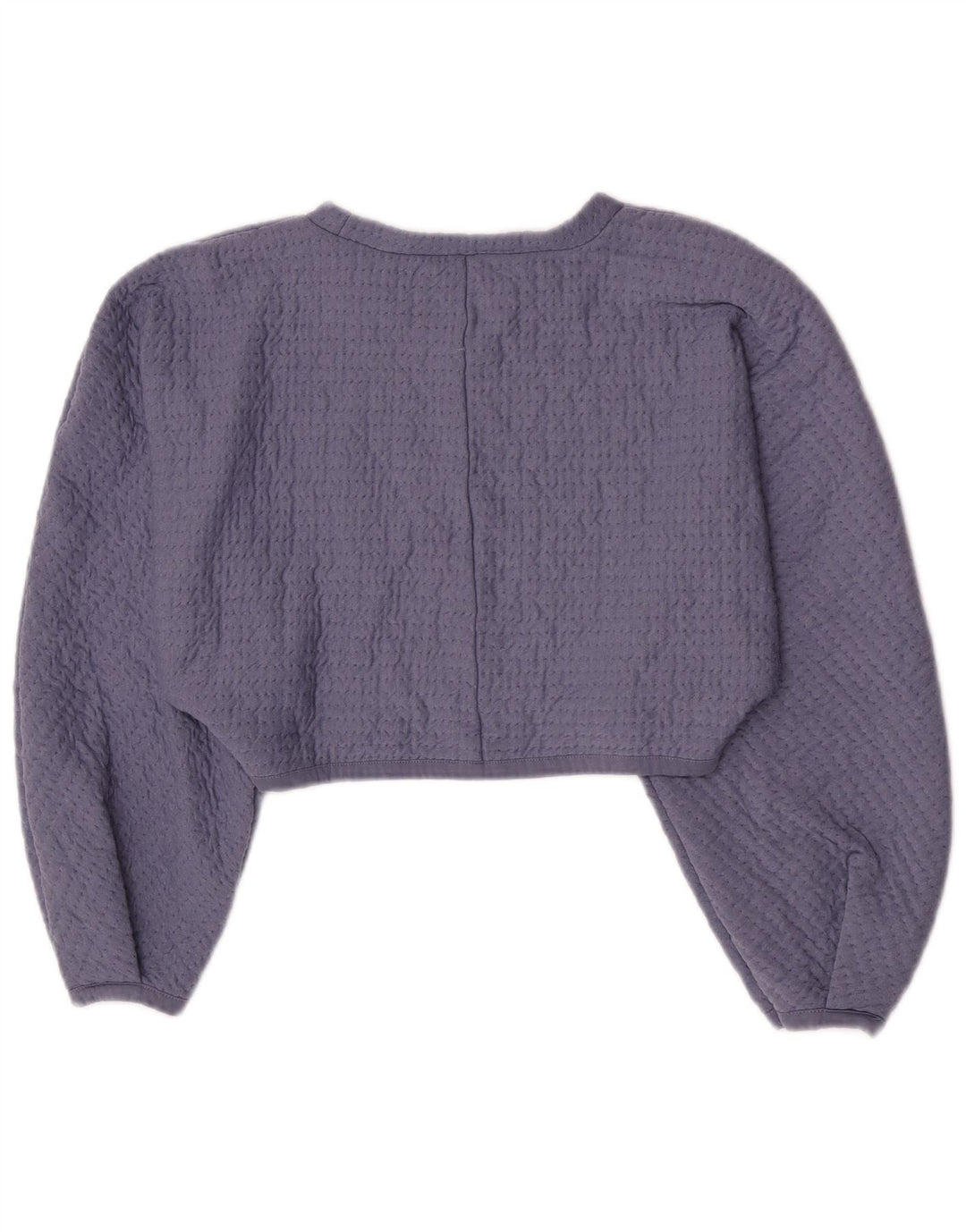 Zara Womens Crop Bluse Top UK 14 Large Purple