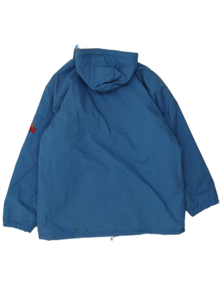 Reebok Herre Hooded Loose Fit Windbreaker Jacket UK 38 Medium Blue Polyamide