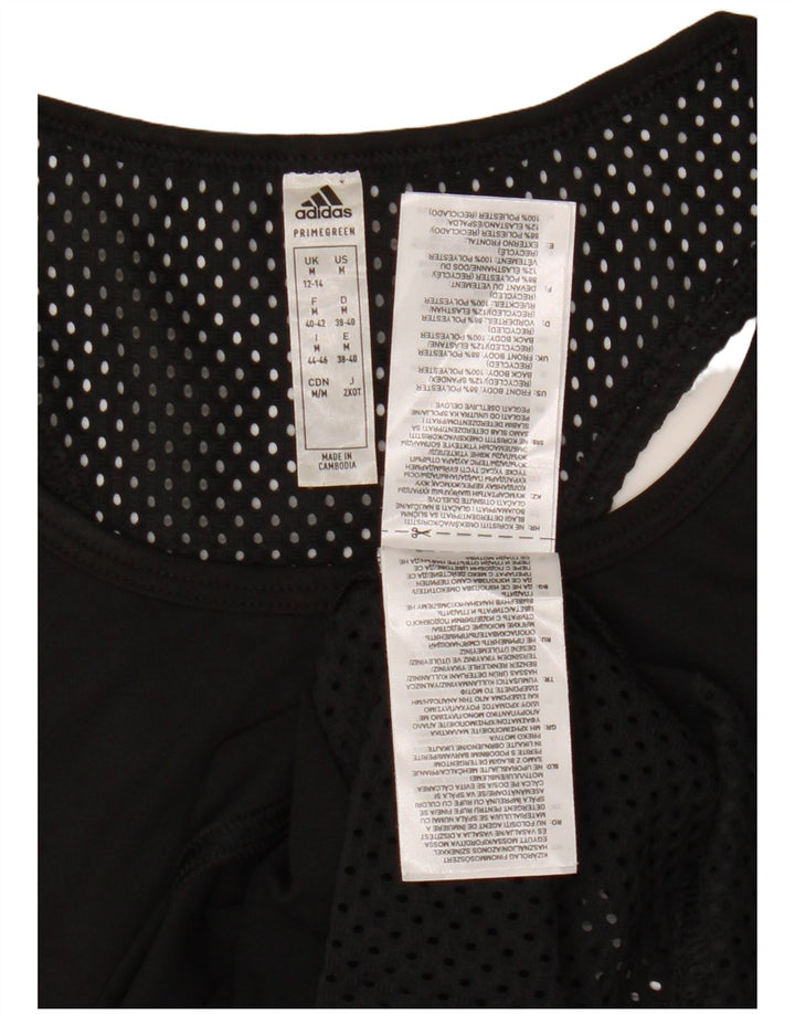 ADIDAS grafisk vest top til kvinder 12/14 medium sort polyester