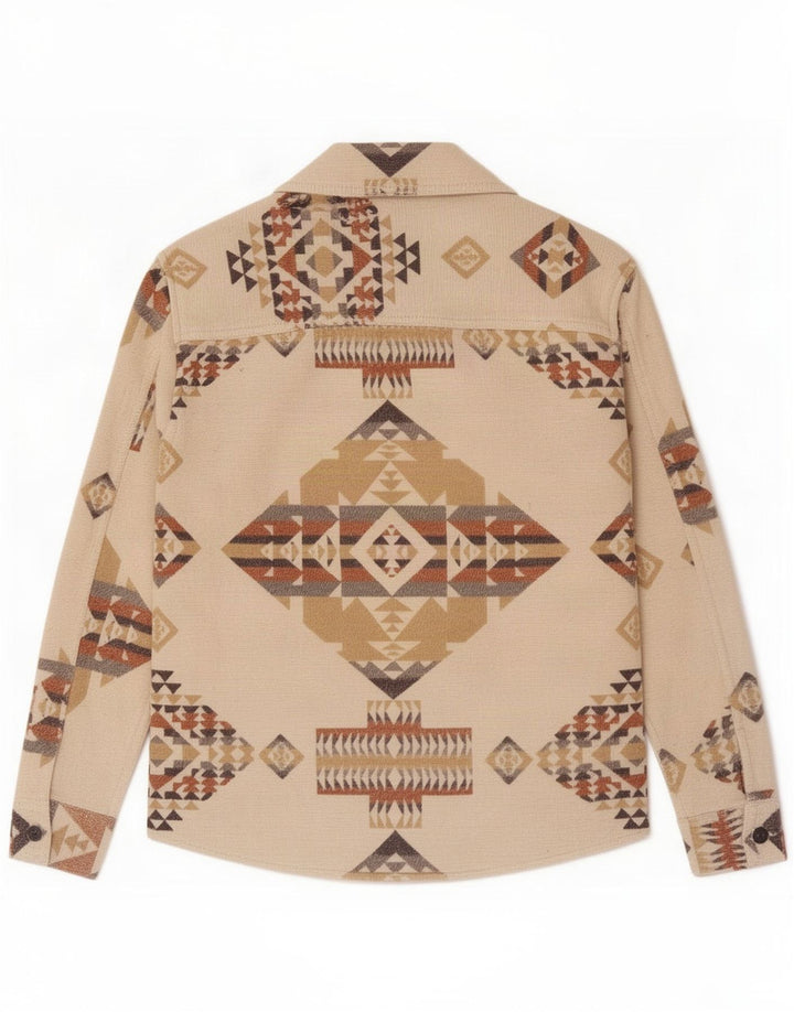 Zara Herreskjorte Lille Beige Geometrisk