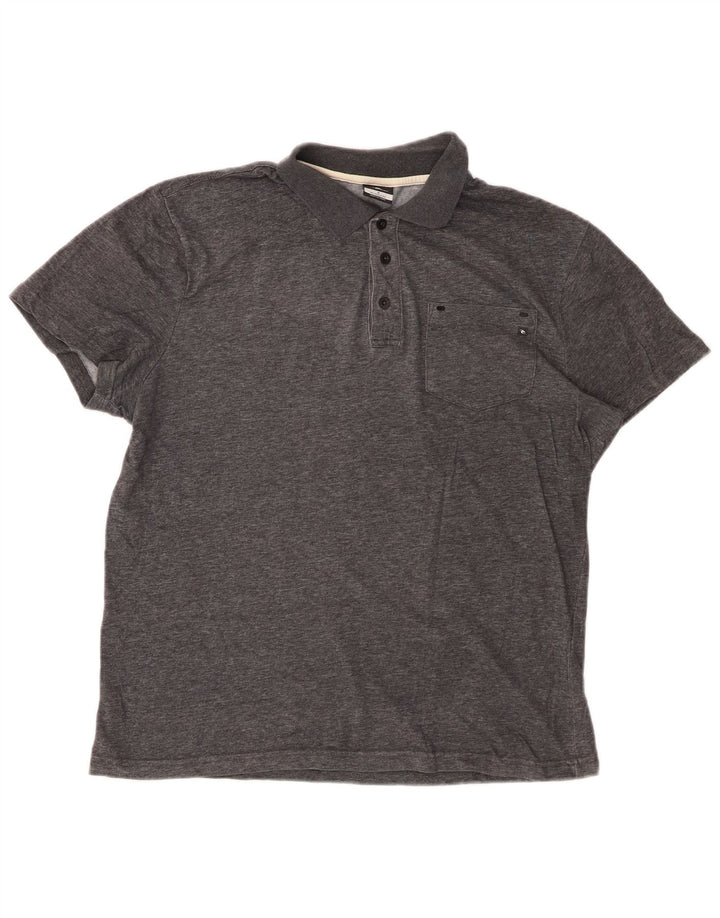 RIP CURL Herre afslappet pasform poloskjorte lille grå bomuld
