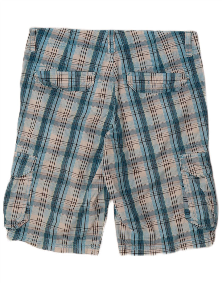 EDC Herre Cargo Shorts W34 Large Blue Check