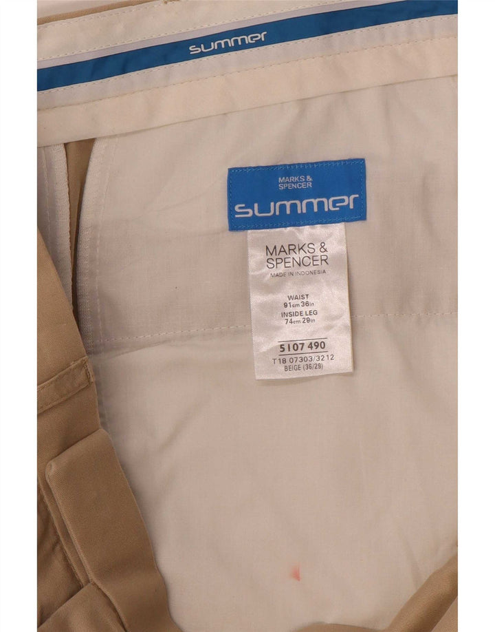 Marks & Spencer Herre Pegged Suit Bukser W36 L29 Beige