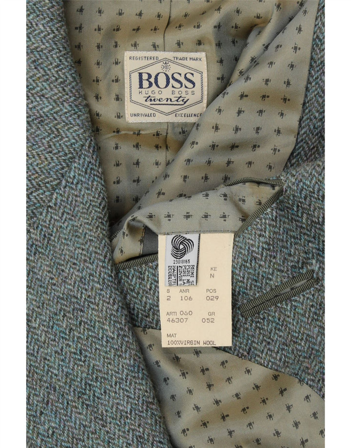 HUGO BOSS Blazerjakke til mænd med 2 knapper IT 52 XL Blå sildeben Ny uld