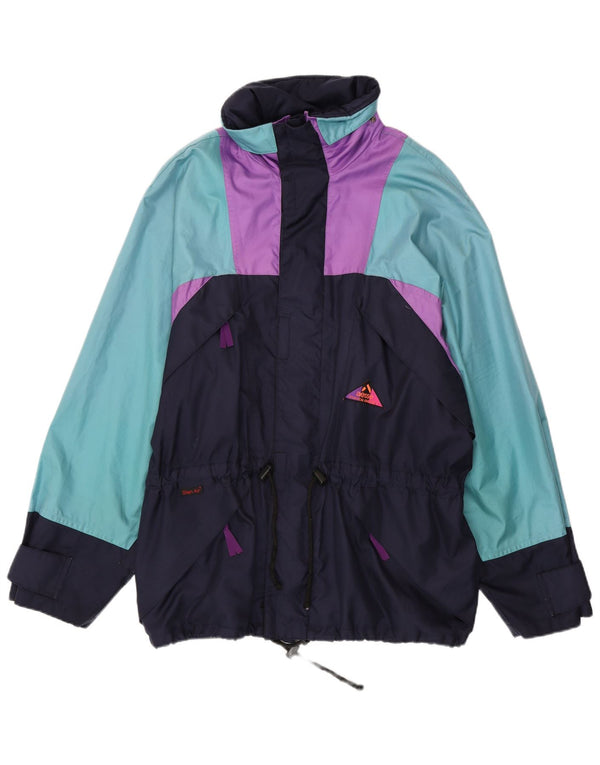 Aesse Regnjakke til mænd UK 40 Large Navy Blue Colourblock Polyamid